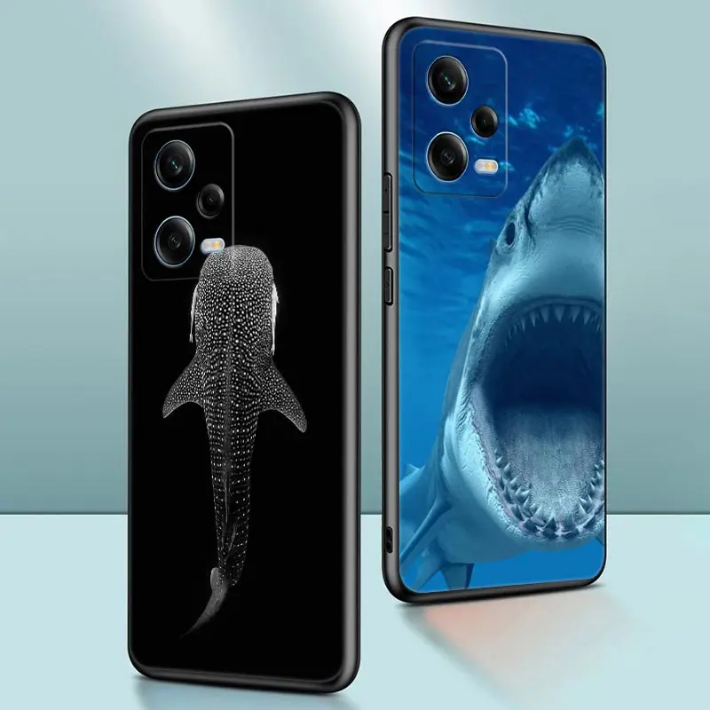 Funda blanda ballena tiburón océano para Xiaomi Redmi Note 13 12 Pro Plus 11 10 9 8 Pro 12S 11S 13C 12C 10C funda trasera de teléfono tiburón - imagen 2