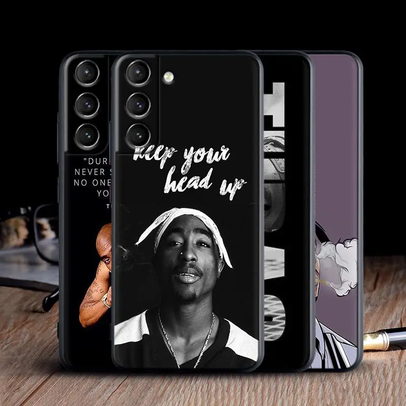 Gangsta-funda de silicona para móvil, carcasa de rapero 2pac Tupac Rap para Samsung Galaxy S23, S24 Ultra, S21, S20 FE, Galaxy S22, s23, S10 Plus - imagen 2