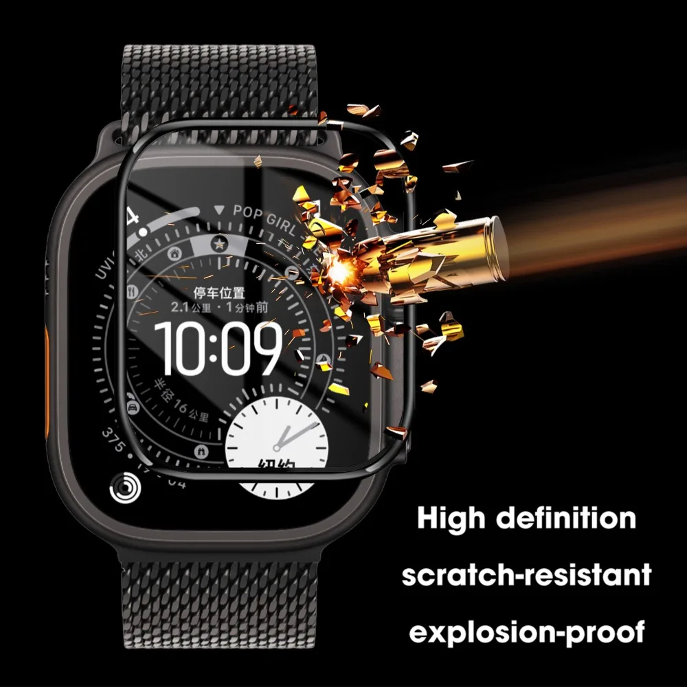 Protector de pantalla para Apple Watch Ultra 3 2 1 49mm 9D curvado PMMA HD película antiarañazos para IWatch Ultra3 Ultra2 49MM no vidrio - imagen 2