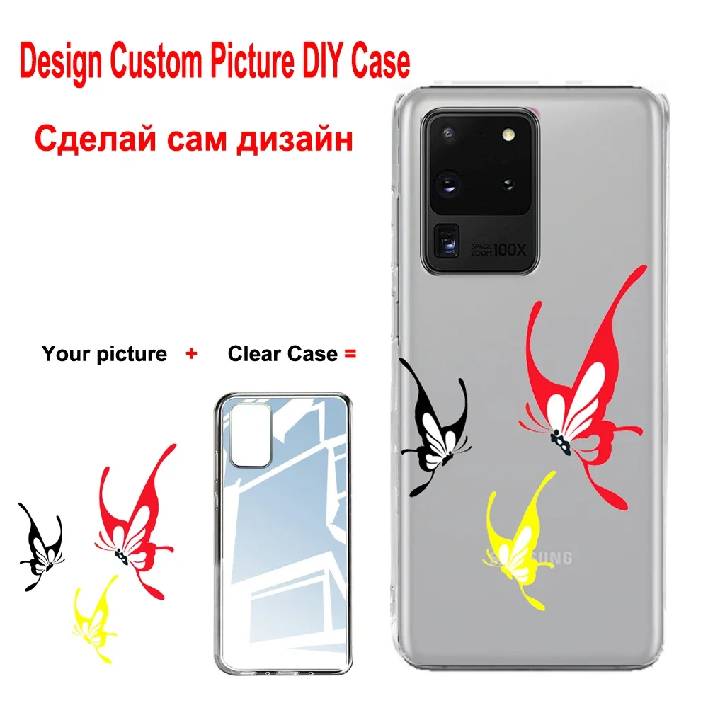 Funda DIY para Samsung Galaxy S25 S24 S23 FE S22 S21 S20 Ultra Plus Shell Deasign fondo transparente imagen personalizada cubierta de dibujos animados - imagen 3
