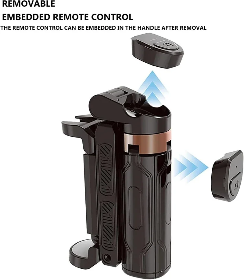 Mini palo de Selfie Bluetooth de bolsillo, trípode telescópico multifuncional, soporte para teléfono para IPhone 16 15, soporte portátil - imagen 3