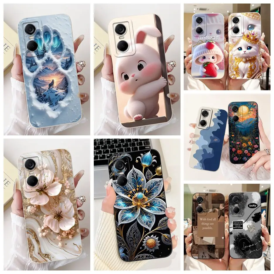 Para Tecno Pop 6 Pro funda BE8 moda caramelo pintado cubierta a prueba de golpes suave TPU funda de teléfono para Tecno Pop 6 GO Pop6 Pro Fundas Coque