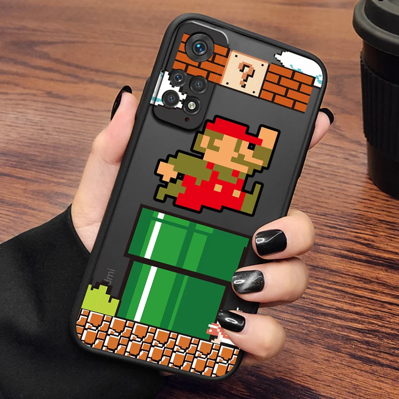 Supers m-marios arte fresco esmerilado translúcido para Redmi Note 13 12S 12T 11 11T 11E 10 10S 9 Pro Plus 5G funda de teléfono suave - imagen 3