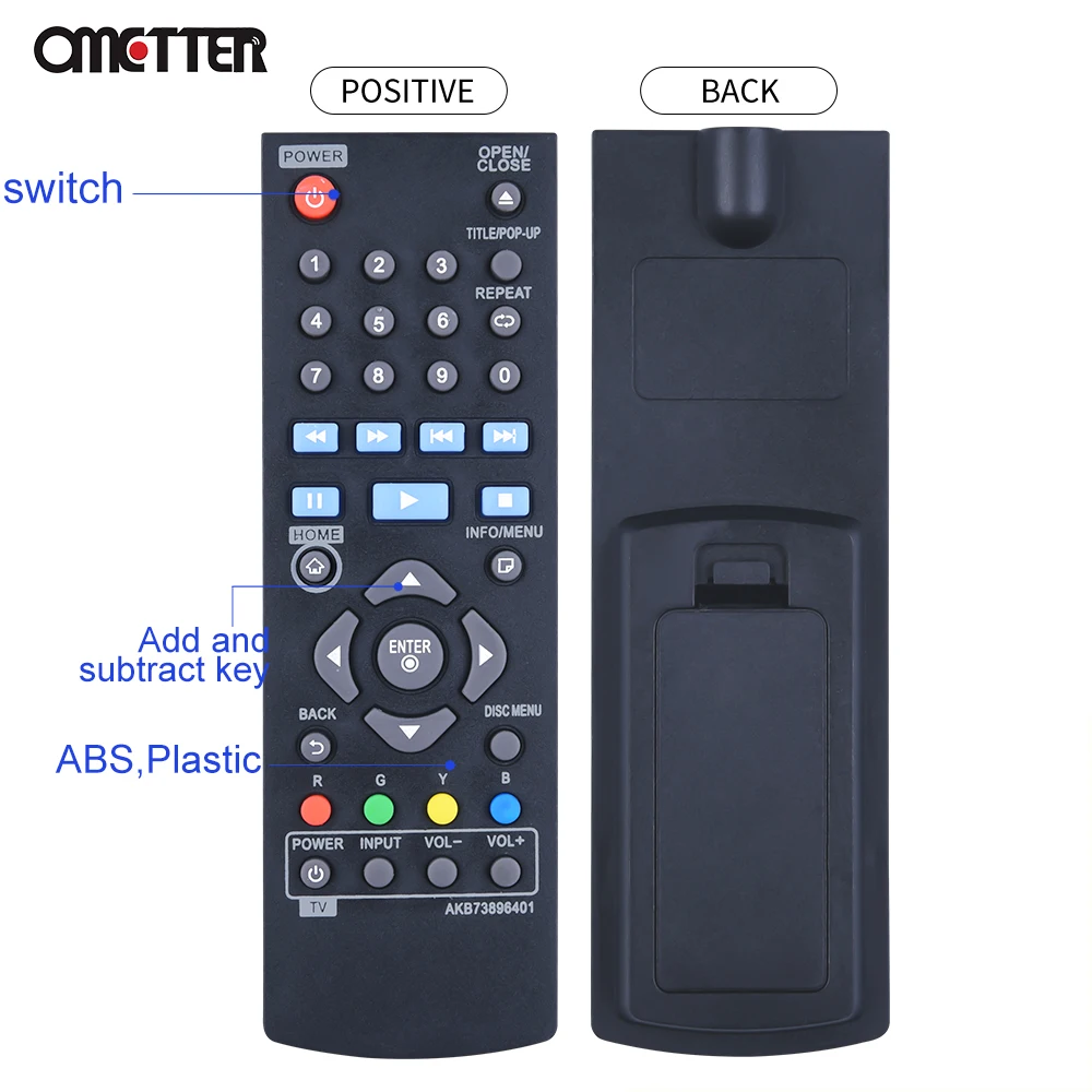 AKB 73896401   Control remoto apto para reproductor de DVD de disco BLU RAY BPM25 BPM35 UP870 BPM25 BPM34 BP350 BP155 BP145 BP125N - imagen 5