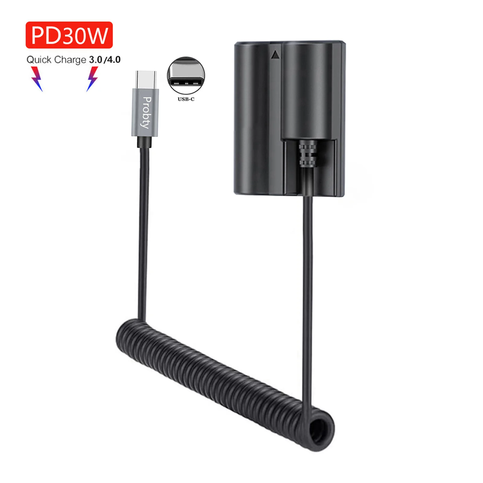 Adaptador de NP-W235 para cámara FujiFilm USB-C XT4 GFX100S 50S II, batería Dummy PD30W, NPW235