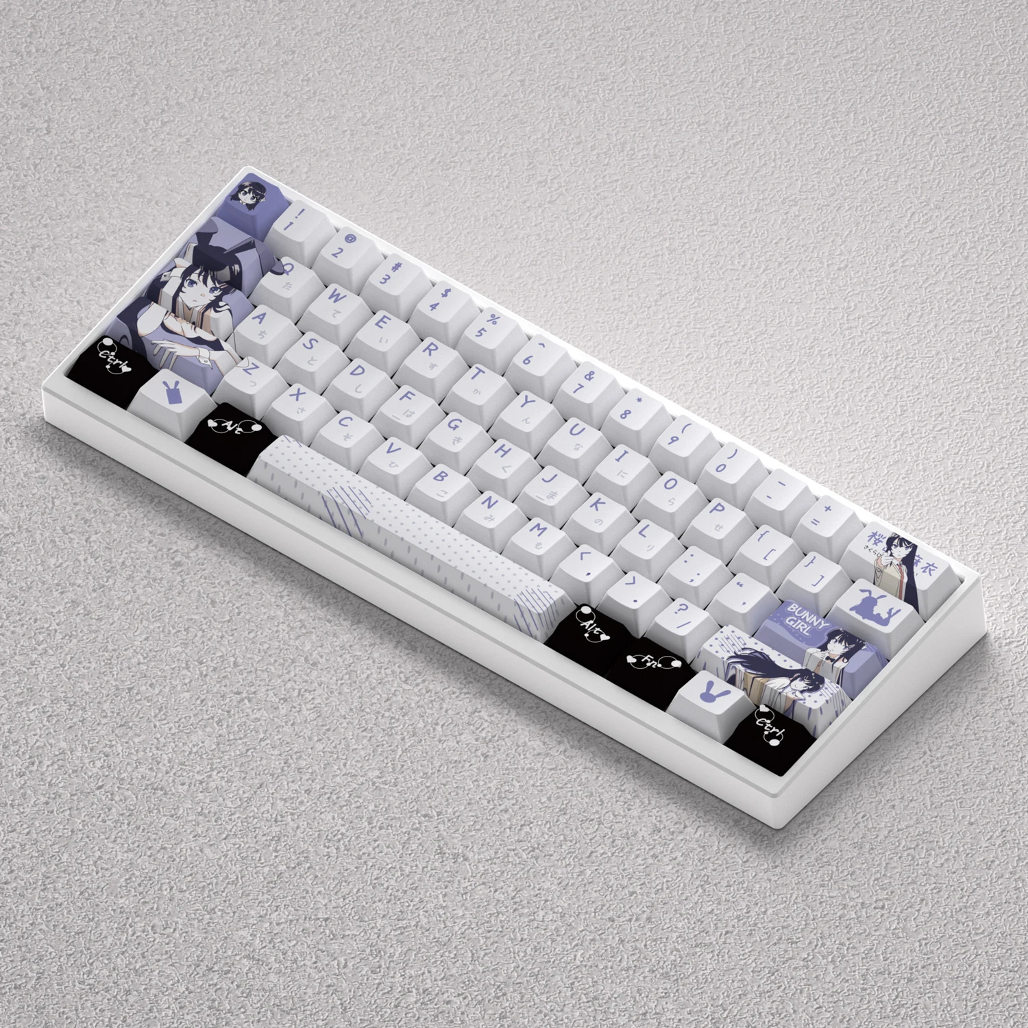Sakurajima Mai Keycaps Anime PBT tinte sublimación cereza altura impresión lateral retroiluminación para teclado mecánico Anne Pro 2 juego PC - imagen 2