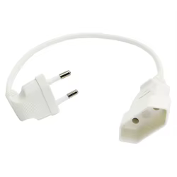 Cable de alimentación europeo 2 pines macho-hembra 90° para UPS/PDU