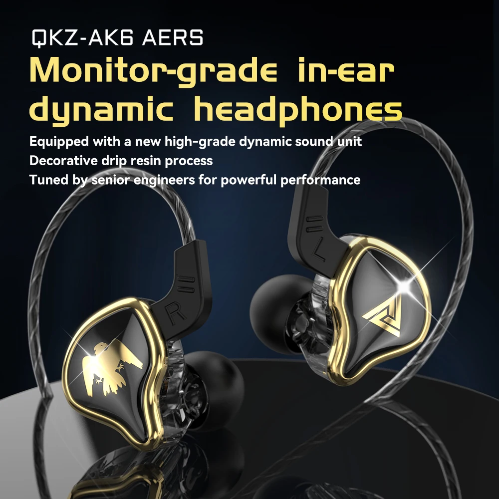 Auriculares originales QKZ AK6 ARES/DMX/AKX, auriculares internos de graves pesados HIFI con cable y micrófono, cancelación de ruido, juego deportivo y música - imagen 5