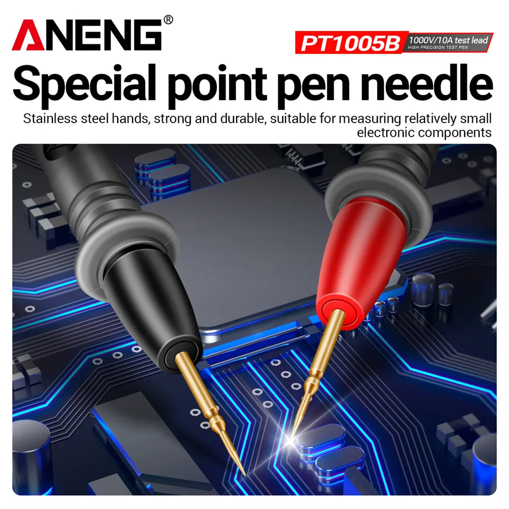 ANENG PT1005B 10A 1000V multímetro Digital sonda Cable de prueba Universal aguja Pin Cable pluma Kit voltímetro de corriente Cable de prueba - imagen 4