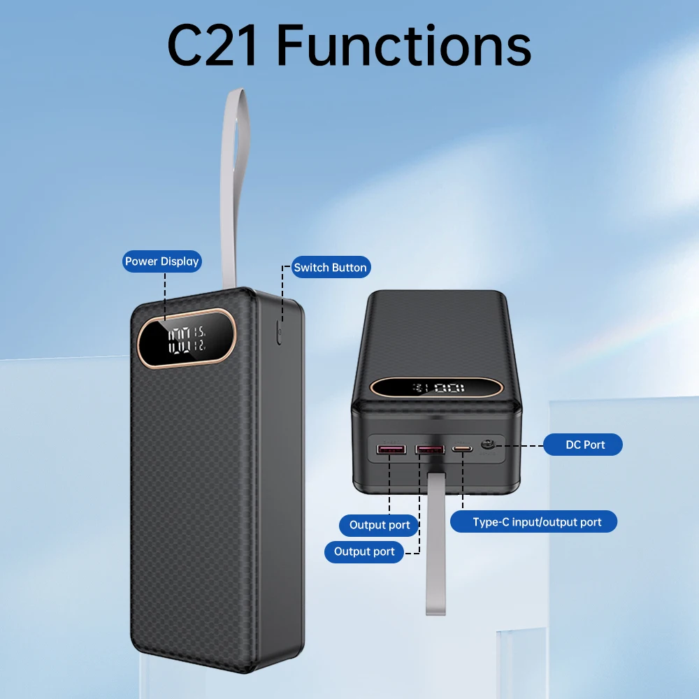 Caja del banco de energía de la batería 22,5 W 18650 batería de punta plana 21*18650 sin soldadura Kit de energía móvil salida CC Kit de luces de Camping - imagen 5