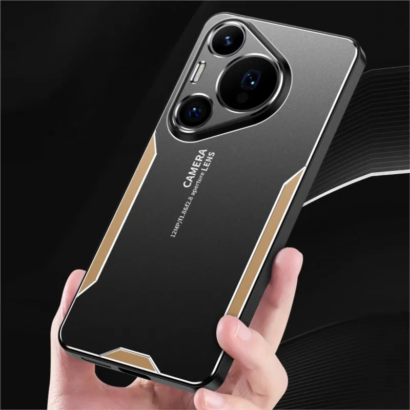 Para Huawei Pura 70 Pro funda de Metal de aluminio cubierta protectora lente escarcha previene huellas dactilares Metal + cubierta de TPU para Pura 70 Pro