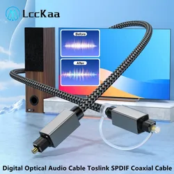 Cable Óptico Toslink Digital a SPDIF, Chapado Oro para Barra Sonido
