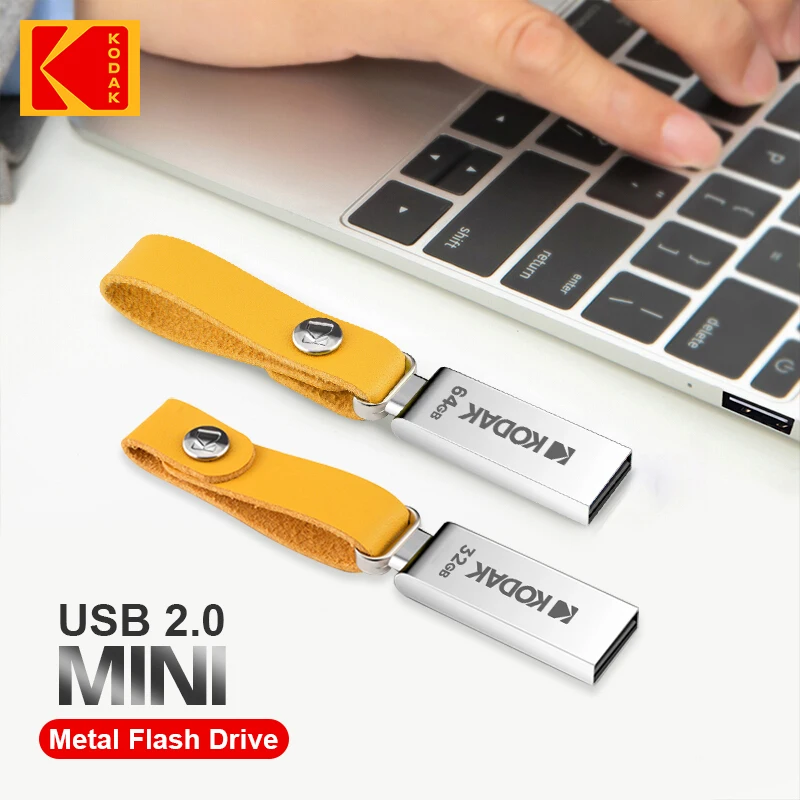 KODAK K122 unidades Flash de Metal USB2.0 128GB 32GB 64GB USB Mini Pen Drive memoria Flash para PC portátil coches - imagen 2