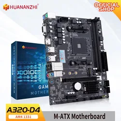Placa base HUANZHI A320 AM4 compatible con AMD Socket AM4 Ryzen Series CPU M.2 NVMe DDR4 placa base para juegos de doble canal
