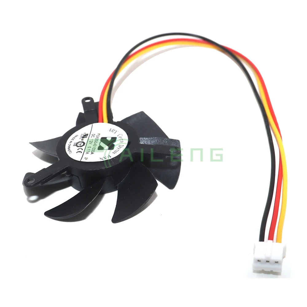 Ventilador de refrigeración para ARX FS1250-S1033A 12V 0.17A Ventilador hidráulico de tarjeta gráfica PWM con control de temperatura de 3 cables - imagen 2