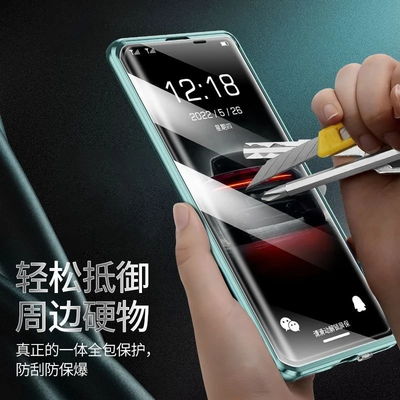 Funda de cuero para Honor Magic 6 Pro 360, cubierta de vidrio templado completo para Magic 6Pro 5G, protección de doble cara, Funda de parachoques - imagen 4