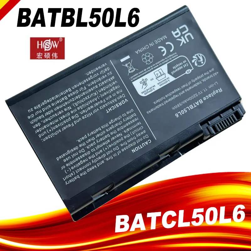 Batería del ordenador portátil para Acer Aspire 3100 3690 5100 5610 5630 5650 5680 9110 9120 9800 Series BATBL50L6 BATCL50L6 BATBL50L4
