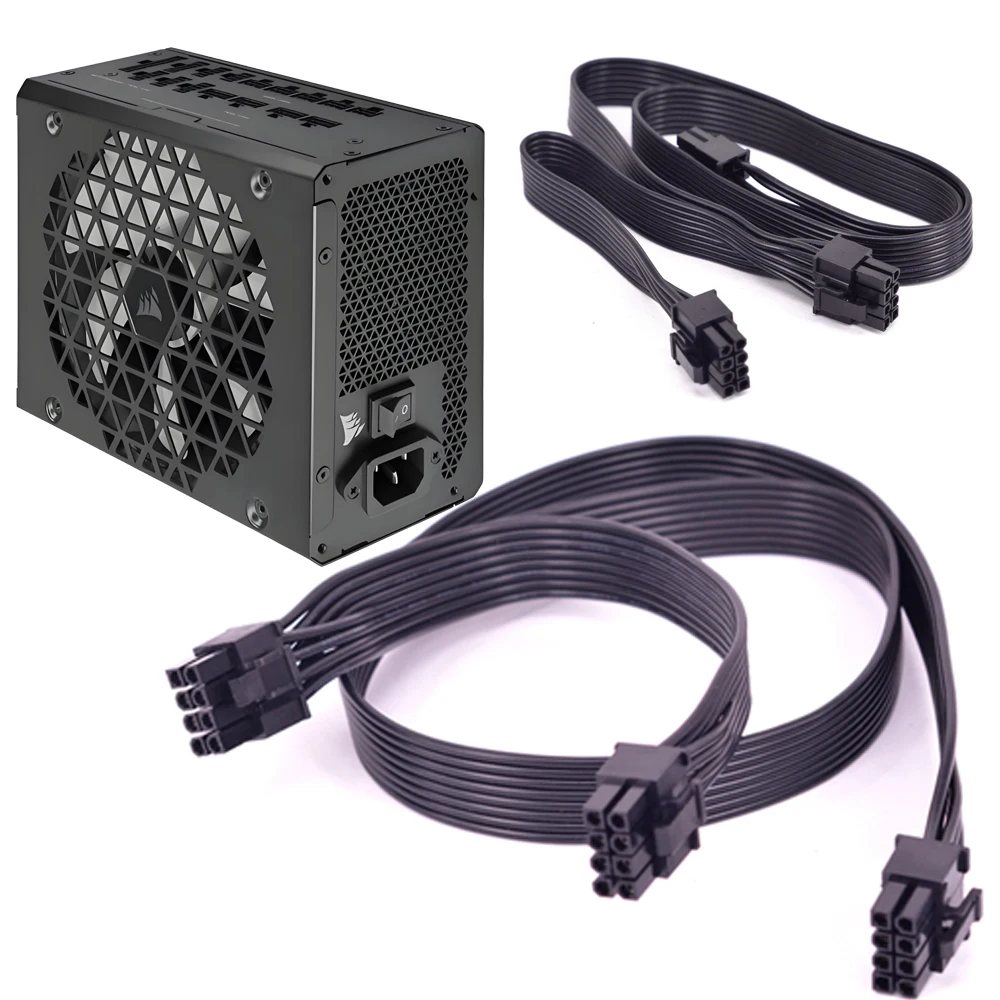 PCI-e 8 pines a 2 puertos 6 + 2 pines Cable de alimentación GPU 8 pines a doble 8P 6 pines para Corsair RM1000 RM850 RM750 RM650 RM550 RM450 PSU