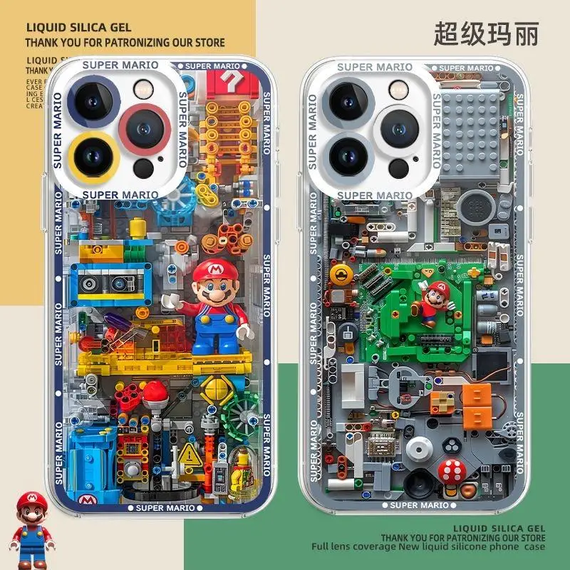 Funda Super Mario para Samsung Galaxy S25 Ultra Plus A05 A05S A53 A55 A25 A15 A35 A54 A16 A33 A73 A31 A51 A71 A13 A23 A50 A32 A52