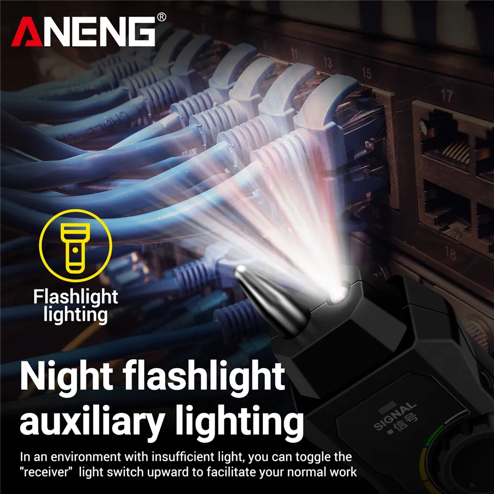 Analizador de Cable de red ANENG M469A RJ45 RJ11, rastreador de cables telefónicos, receptor, buscador de línea, comprobador, herramientas eléctricas de reparación - imagen 5