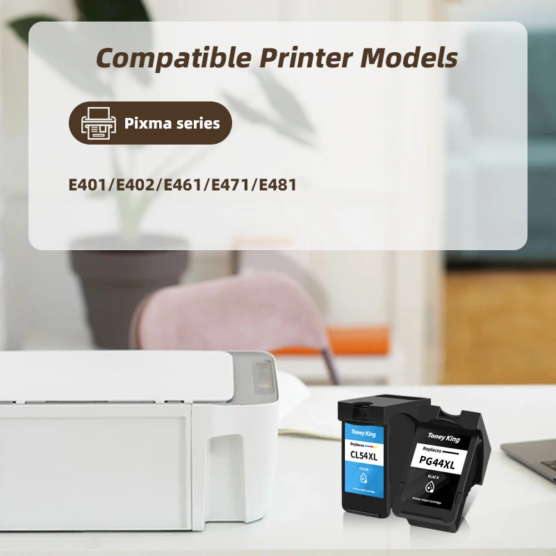 PG-44 Compatible con Canon PG44 CL54 PG-44 cartucho de tinta negro CL-54 cartucho de tinta a Color impresora e471 e201 e401 e402 e3110 - imagen 2