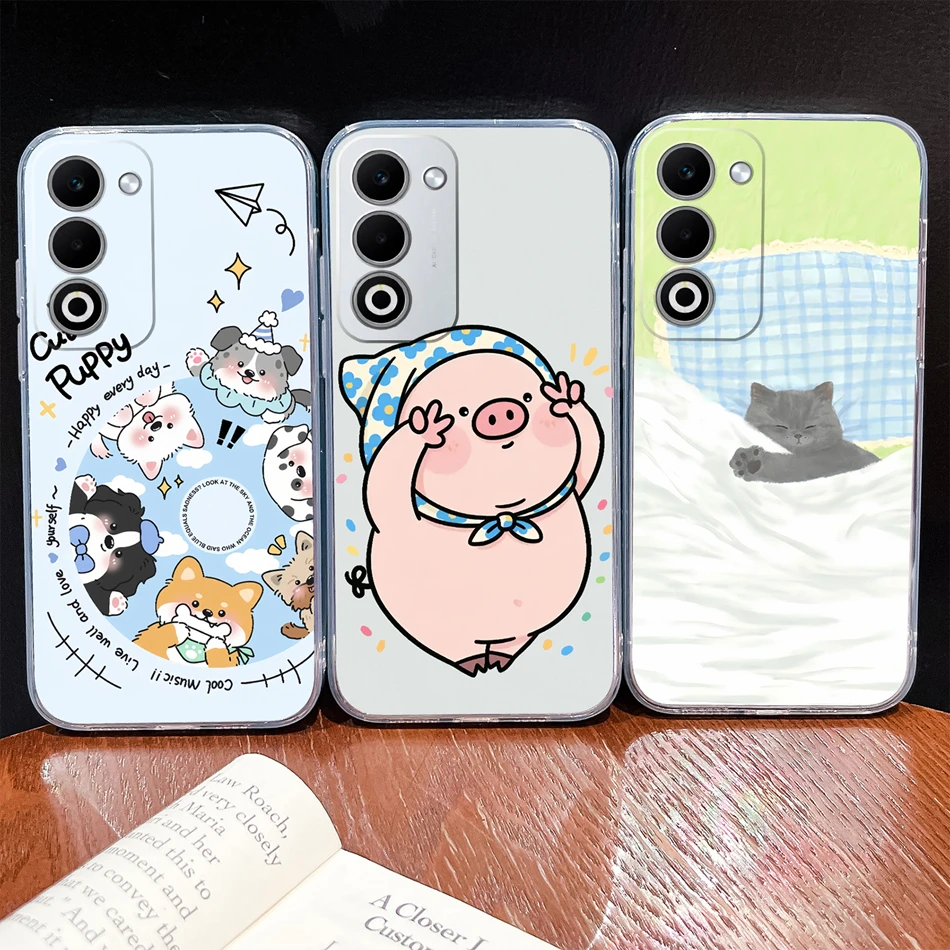 Para Oppo A5 Pro A5X Funda Lovely Angel suave TPU transparente silicona protectora teléfono Para Oppo A 5 4G 5G Funda ligera - imagen 3