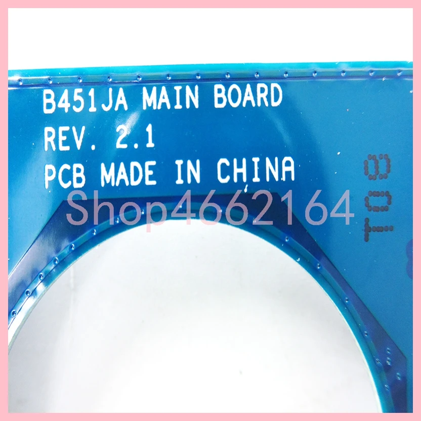 Placa base para ordenador portátil B451JA UMA HM87 para ASUS B451 B451J B451JA B451JAV placa base para portátil 100% probado OK