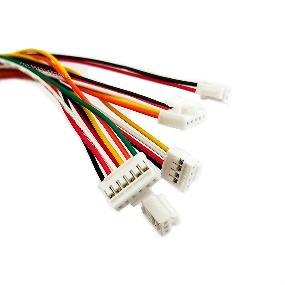 5 uds HY2.0 a línea Dupont Cable electrónico-2P/3P/4P/5P/6P/8P/10 pines a conector de Cable macho/hembra Dupont de 2,54mm 26AWG Cable de 20cm - imagen 2