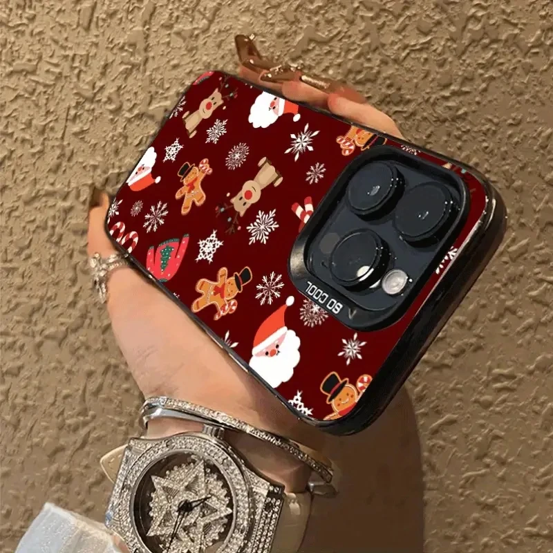 Funda de teléfono navideña con copos de nieve y pan de jengibre para Xiaomi Redmi Note 14 13 12 11 Pro Plus 5G 12S 11S 10S Redmi 13C 14C 12 funda suave - imagen 4