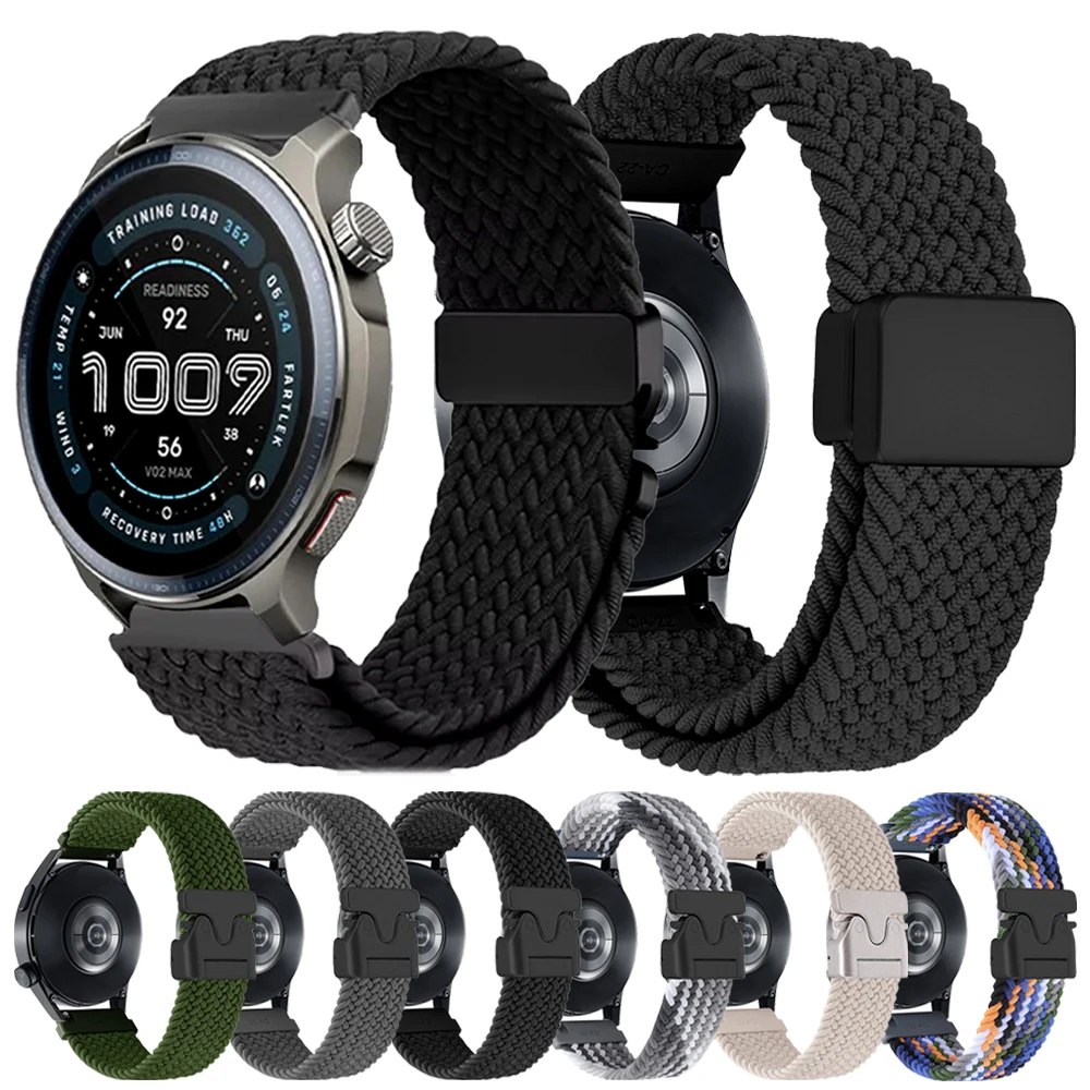 Correa deportiva de nailon de 20mm y 22mm para AMAZFIT BIP 6 5 GTS 4 mini GTS/GTR 4 3 2E, pulsera transpirable BALANCE 2 Active 2 Stratos 3
