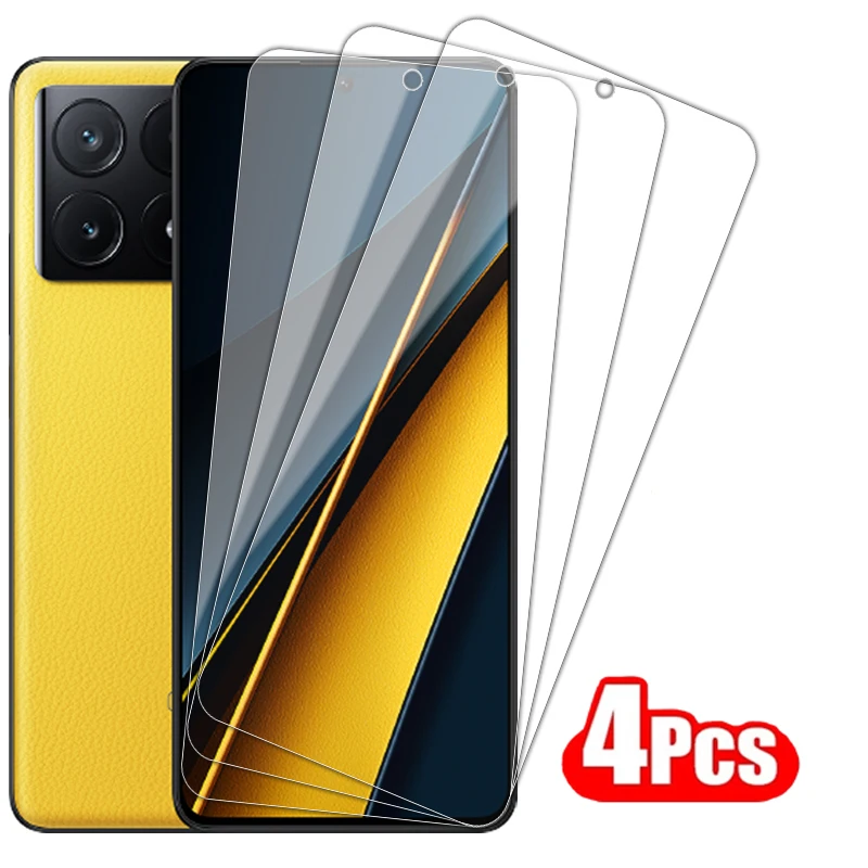 4 Uds Protector de vidrio templado para Xiaomi 15 14 14T 13 13T 12T 12 11 Lite Poco F3 F4 F5 F6 X6 M6 Pro vidrio de protección de pantalla completa