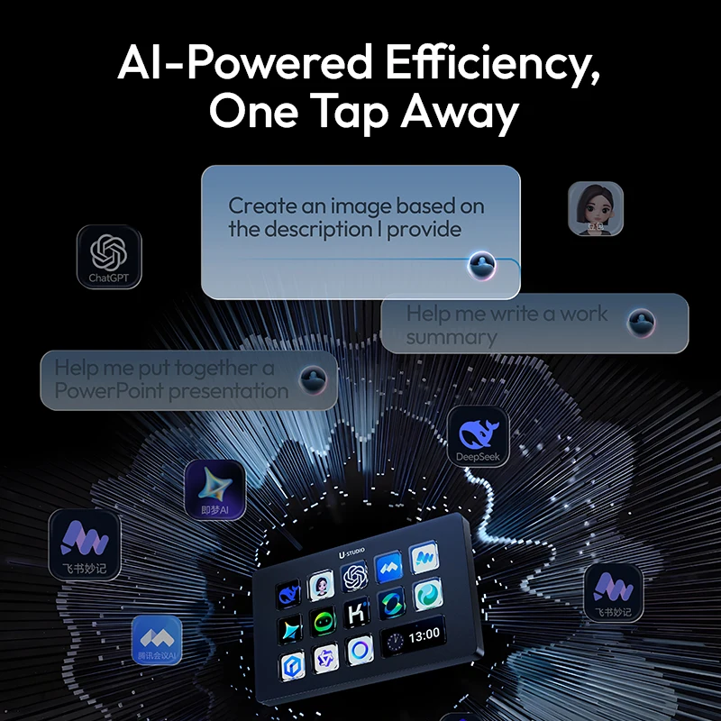 Consola de producción Ulanzi D200H, controlador de estudio, 13 teclas LCD para creación de contenido de Vlog, edición de vídeo y fotografía, plataforma de transmisión de oficina - imagen 4