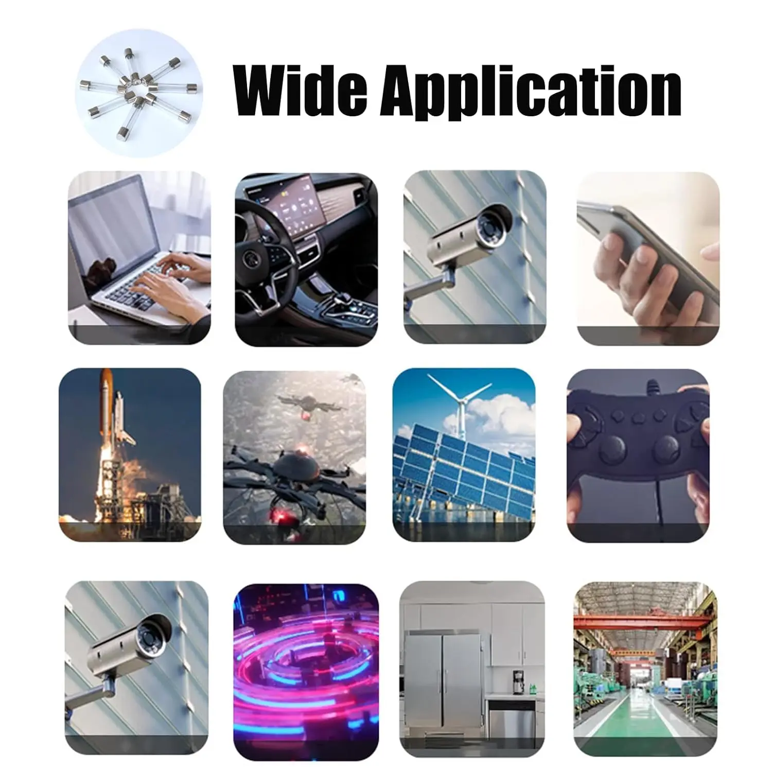 Kit surtido de fusibles de tubo de vidrio de soplado rápido de 100 piezas, fusibles de 5x20 mm 250 V 10 valores 0,5 A, 1A, 2A, 3A, 5A, 6A, 8A, 10A, 15A, 20A - imagen 5