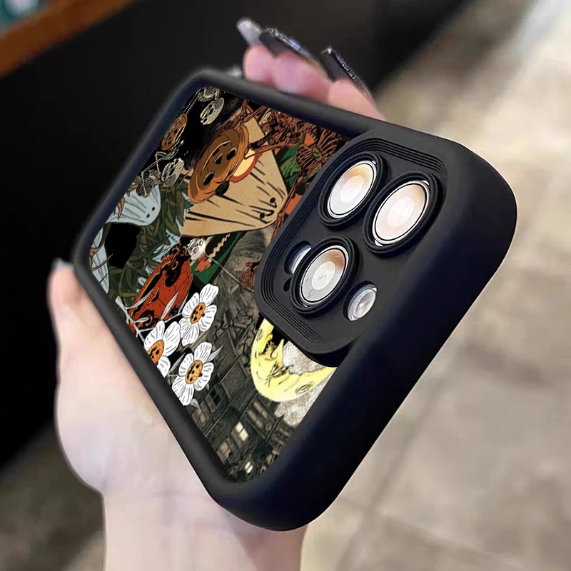 Funda con patrón de fantasma blanco de Halloween entre flores para Samsung Galaxy S25 Ultra S24 Plus S23 FE S22 A56 A55 A54 A53 A36 A16 - imagen 5