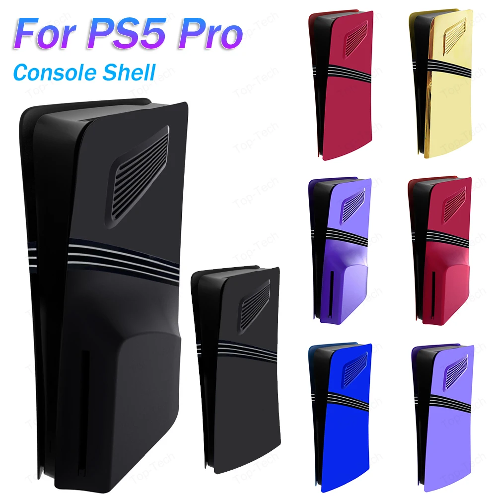 Para PS5 Pro funda frontal ABS estuche rígido carcasa protectora con ventilación de refrigeración para PS5 Pro disco/accesorios de edición Digital