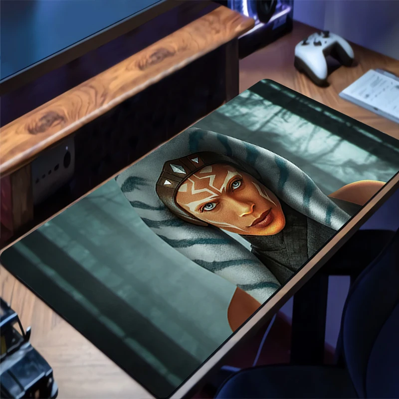 Alfombrilla de ratón alfombrilla de escritorio Anime Playmat Gaming Mousepad S-star W-wars Ahsoka Tano Speed ordenador y oficina Gamer gabinete teclado Pad - imagen 3