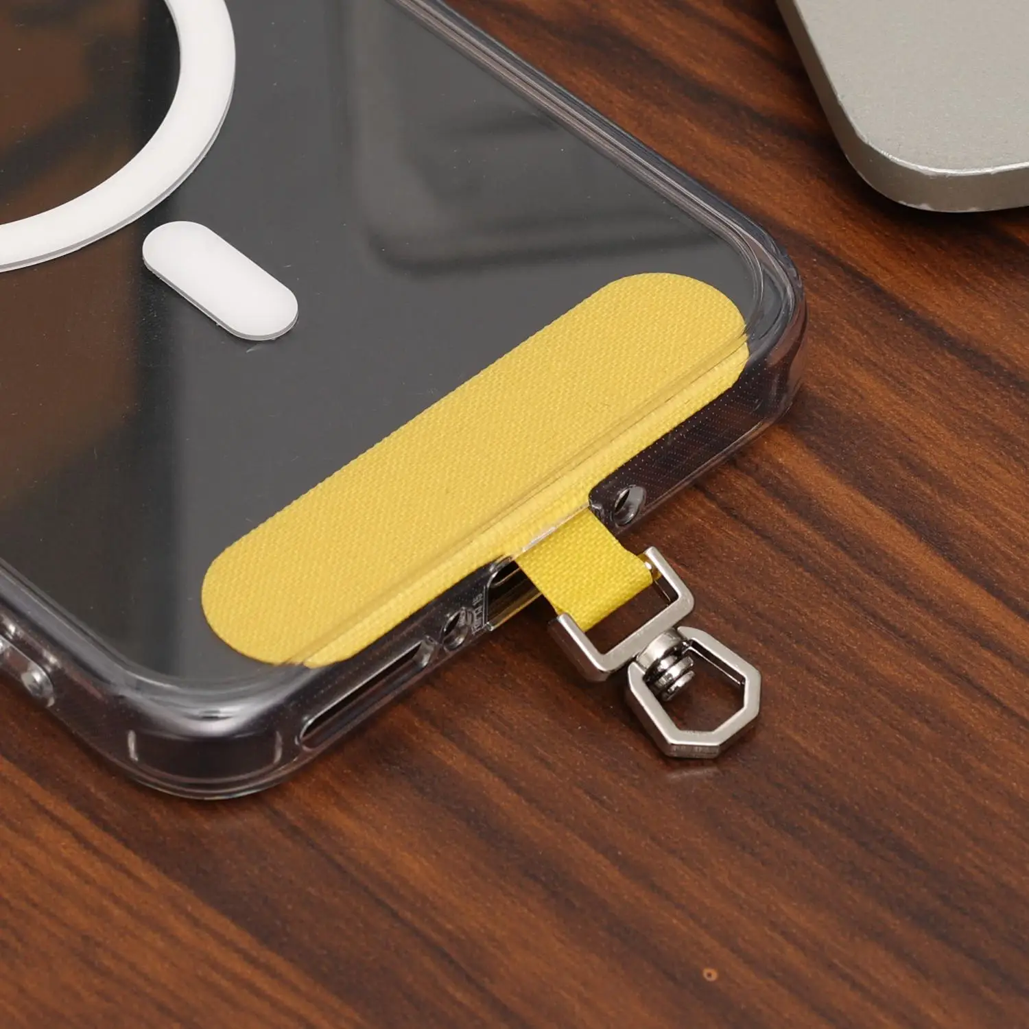 Cordón de Metal ultrafino para teléfono, parche giratorio de acero inoxidable, conector de correa para teléfono móvil, tarjeta de lengüeta de cordón colgante - imagen 3