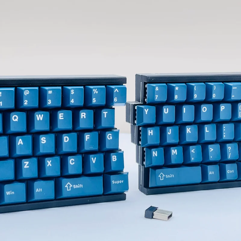 Kit de teclado inalámbrico dividido W64, teclado ergonómico dividido personalizado de 2,4G, teclado para juegos con VIAL de intercambio en caliente, accesorios de cambio izquierdo