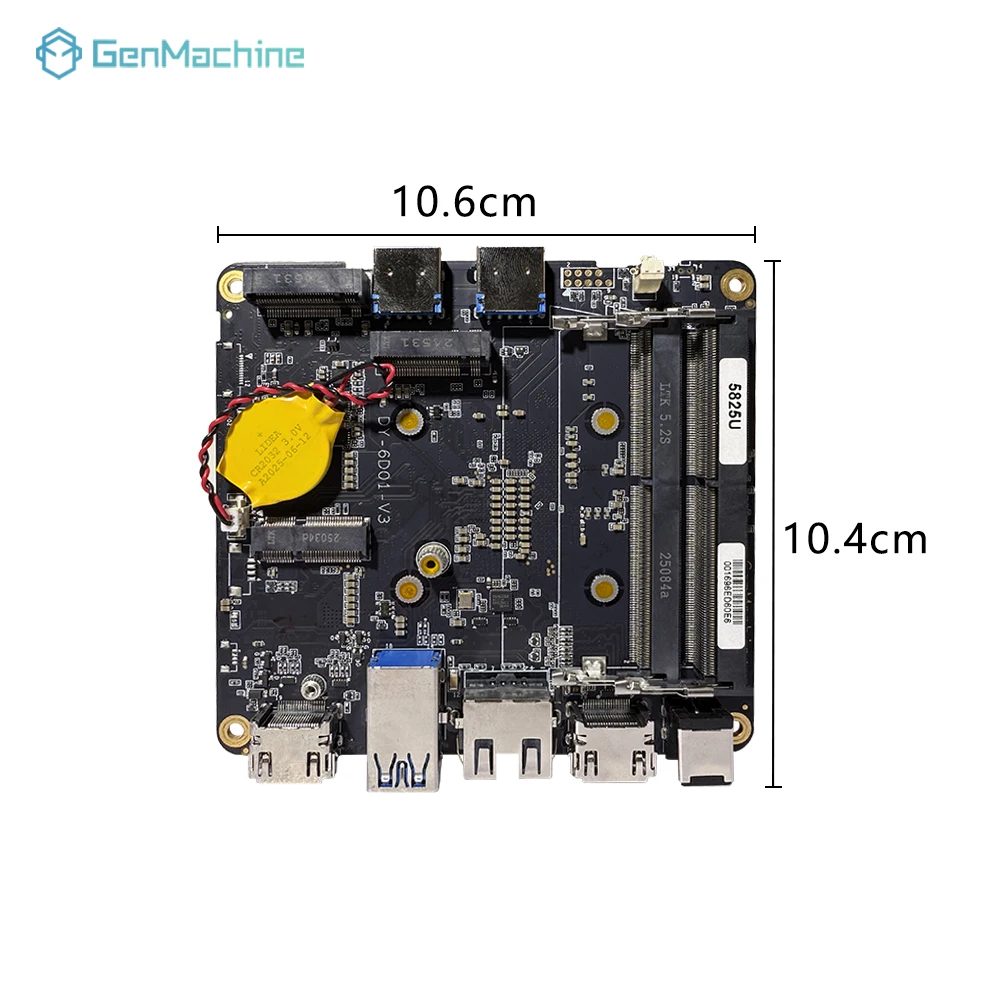 Genmachine placa mae para portátil MINI PC placas base AMD Ryzen ™   7 7730U CPU + kit de placa base Ryzen placa base con ventilador de radiador - imagen 2