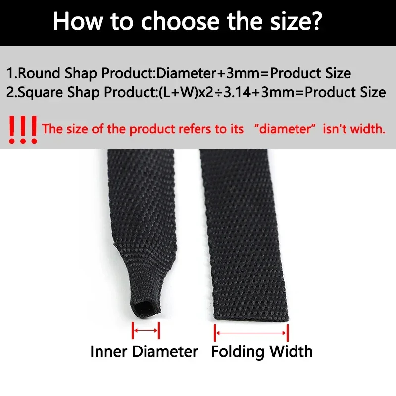 Funda de Cable trenzado termorretráctil de 1 ~ 10m, aislamiento de 6/8/10/12mm, retardante de llamas, PET, organizador de línea automática, protección de envoltura de Cable - imagen 3
