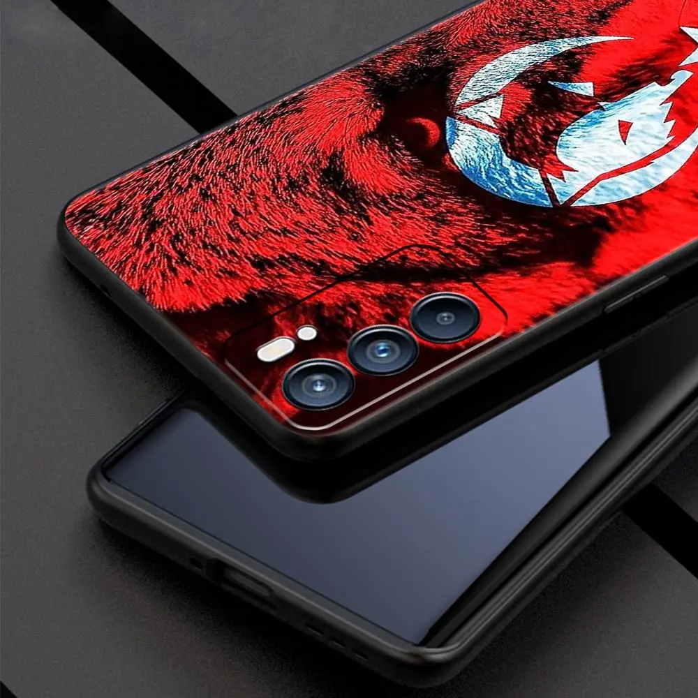 Funda de teléfono para Oppo Reno13 Reno12 Reno11 F Reno10 Pro A54 A53 A95 A76 A57 A98 A80 A79 5G A78 4G, funda de idioma turco, lobo gris - imagen 2