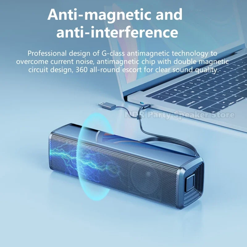 SADA V-168 nuevos altavoces de escritorio con interfaz de carga USB de Audio para ordenador portátil pequeño con interfaz tipo c para ordenador portátil - imagen 2