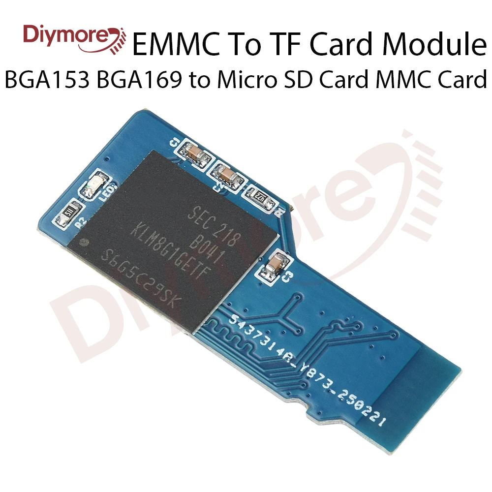 Módulo de tarjeta EMMC a TF de 8GB BGA153 BGA169 a tarjeta Micro SD tarjeta MMC interfaz USB 3,0 HS400 1,8/3,3 V