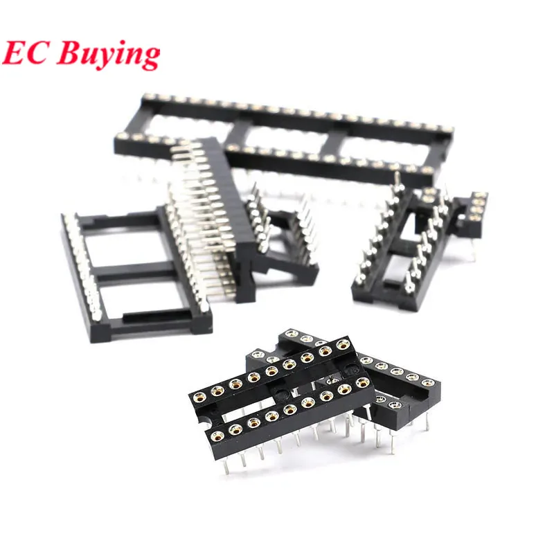 5-10 Uds IC enchufe redondo agujero cuadrado DIP 6 8 14 16 18 20 24 28 40 Pin conector IC asiento estrecho ancho 6P/8P/14P/16P/18P/20P/24P/28P - imagen 3