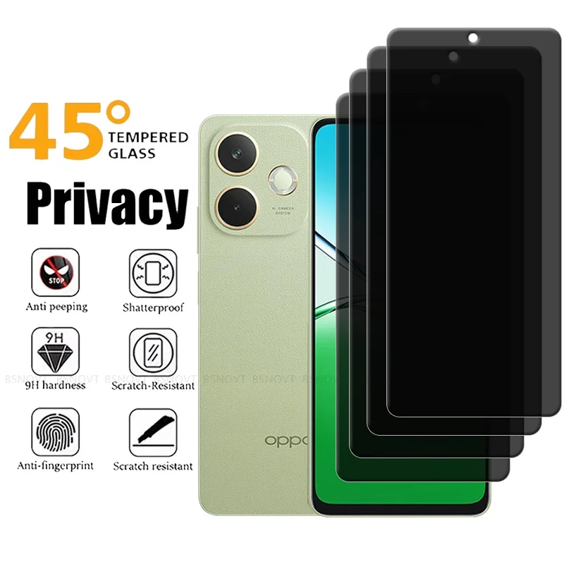 4/3/2/1 Uds para OPPO A5 Pro 4G vidrio OPPO A5 Pro 4G Protector de vidrio templado 9H Protector de pantalla antiespía de privacidad OPPO A5 Pro 4G