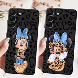 Funda de Minnie de Disney para Samsung Galaxy A24 A55 A32 A26 A72 A41 A35 A25 A71 A51 A73 A23 A53 A36 A22 A52 funda de teléfono suave negra