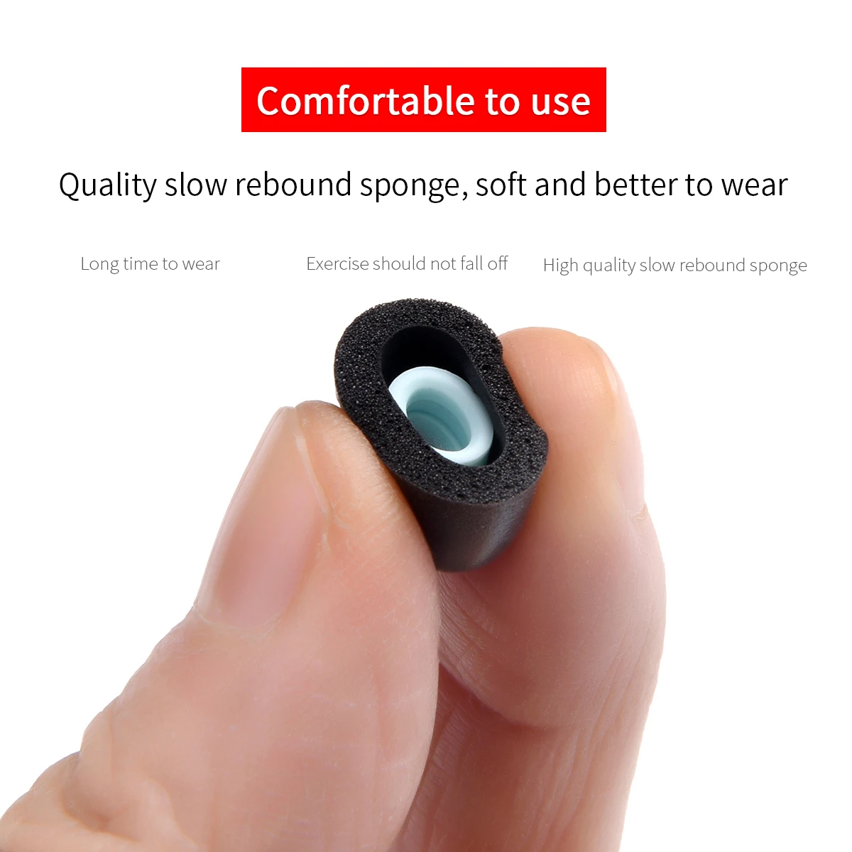 Puntas de espuma viscoelástica para auriculares, para Edifier X3, X5, TWS, Xiaomi Airdots 3 Pro, reducción de ruido, 4mm, 4 unidades - imagen 5