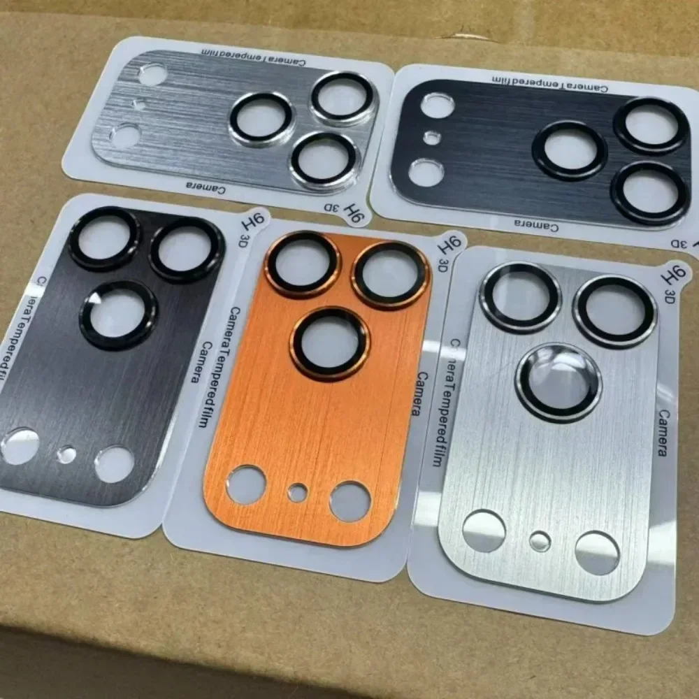 Protector de lente de cámara Armor HD 9H para IPhone 17 Pro 17 Pro Max, anillo de Metal de aluminio, tapa de película de vidrio templado