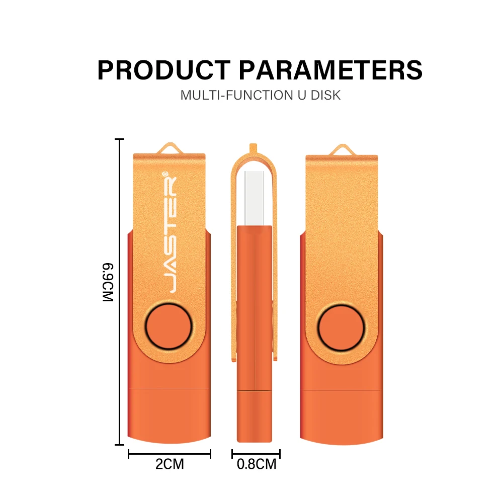 Memoria USB TYPE-C 128GB 360 °   Girar libremente Mini Pen Drive 64GB Logotipo personalizado gratuito USB Flash Drive 32GB 2IN1 Metal Pendrive 16GB - imagen 2