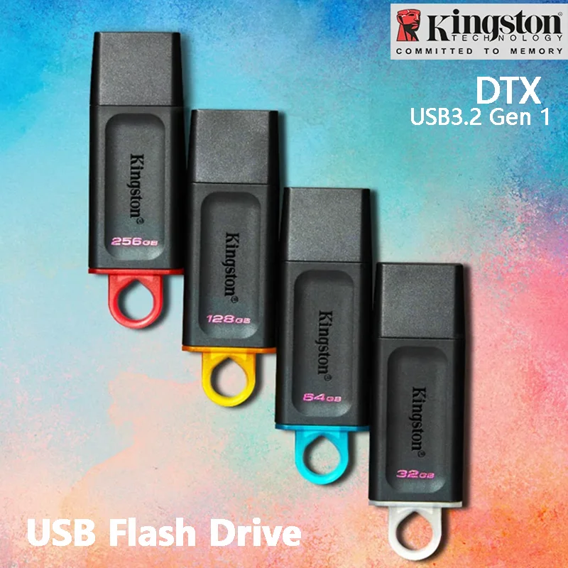 Kingston unidad Flash USB 32GB 64GB 128GB 256GB USB 3,2 Gen 1 unidad de bolígrafo DTX Flash Pendrive para ordenador disco U Original